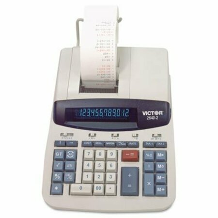 VICTOR TECHNOLOGY Victor, 2640-2 Two-Color Printing Calculator, Black/red Print, 4.6 Lines/sec 26402